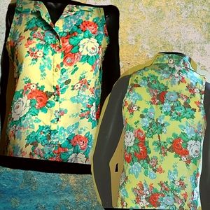 🗺 olive & oak Sheer Sleeveless Blouse, Summer Top! The Pioneer Woman Style